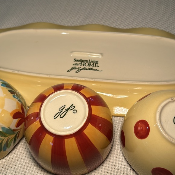 Vintage - SLAH Hand painted tray & tidbit bowls - Gail Pittman Design - Picture 5 of 6